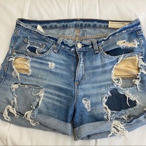Rag & Bone Low Rise Distressed Jean Shorts